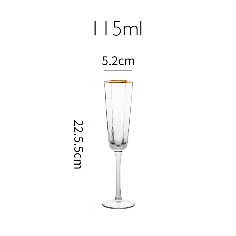 Hexagonal Hammer Champagne Wine Glass