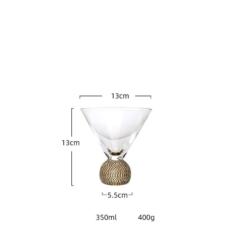 Crystal Cocktail Champagne Enamel Goblet Glass