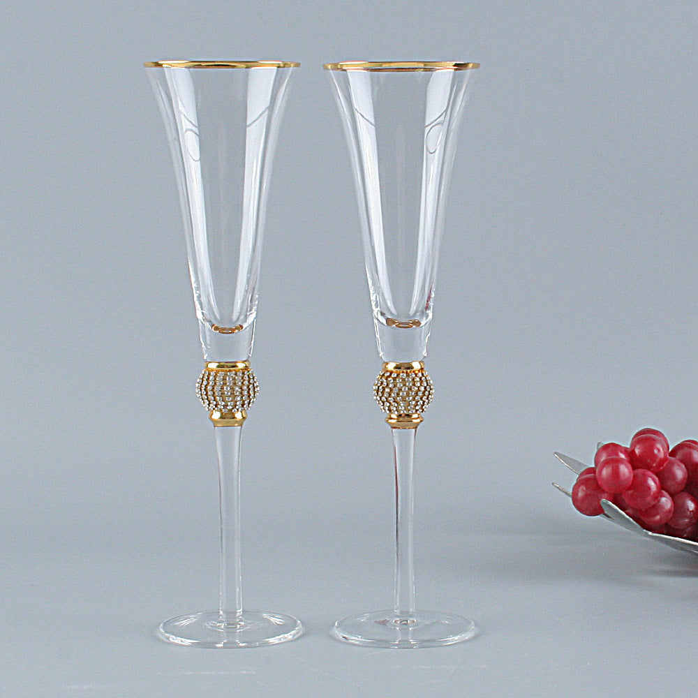 Crystal Cocktail Champagne Enamel Goblet Glass