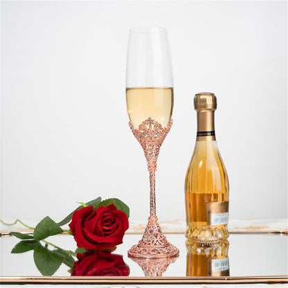 Retro Hollow High-end Champagne Home Goblet