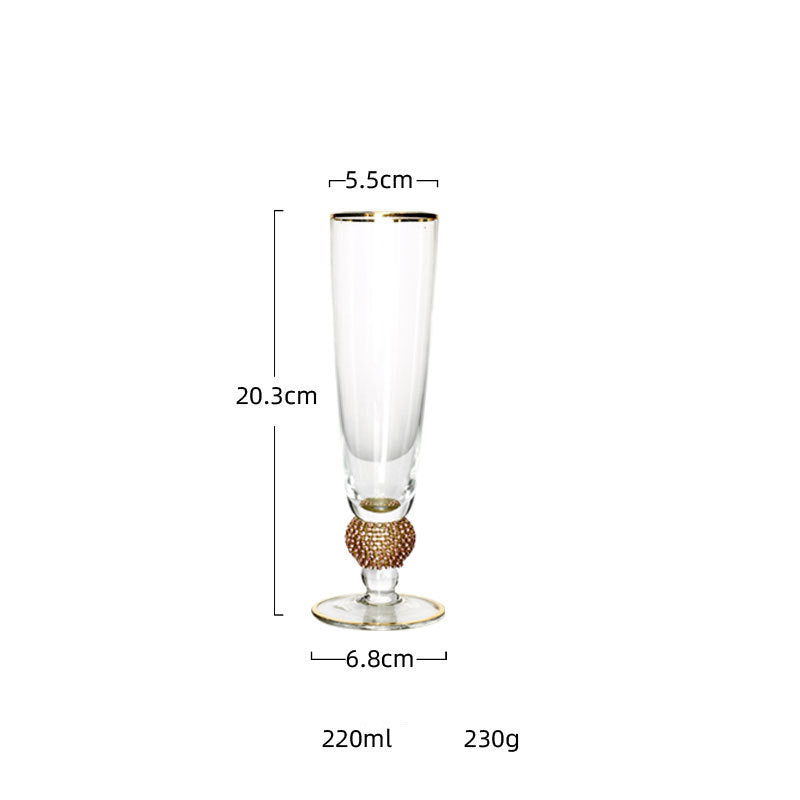 Crystal Cocktail Champagne Enamel Goblet Glass