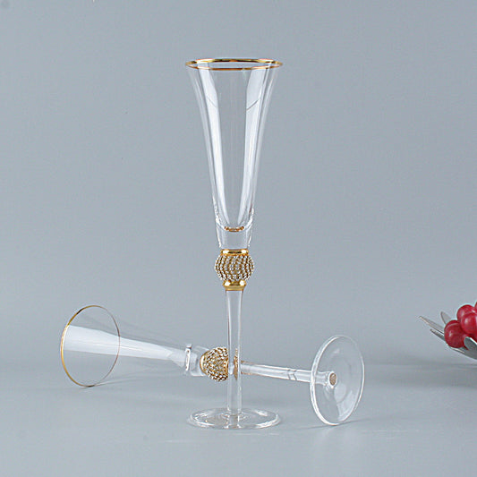Crystal Cocktail Champagne Enamel Goblet Glass