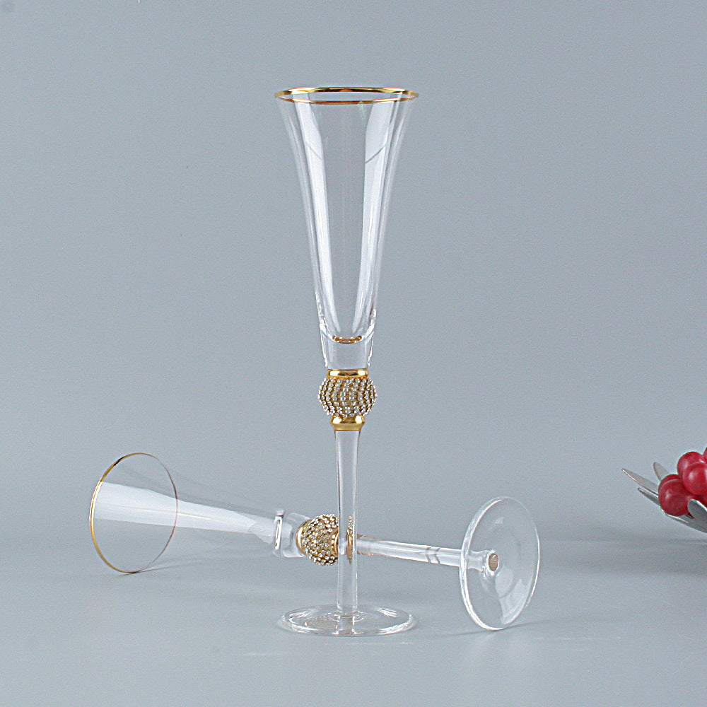 Crystal Cocktail Champagne Enamel Goblet Glass