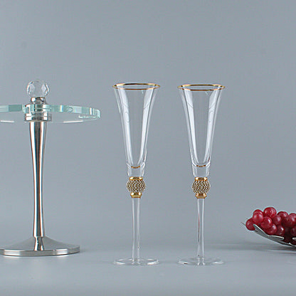 Crystal Cocktail Champagne Enamel Goblet Glass