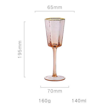 Hexagonal Hammer Champagne Wine Glass