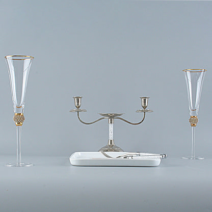 Crystal Cocktail Champagne Enamel Goblet Glass
