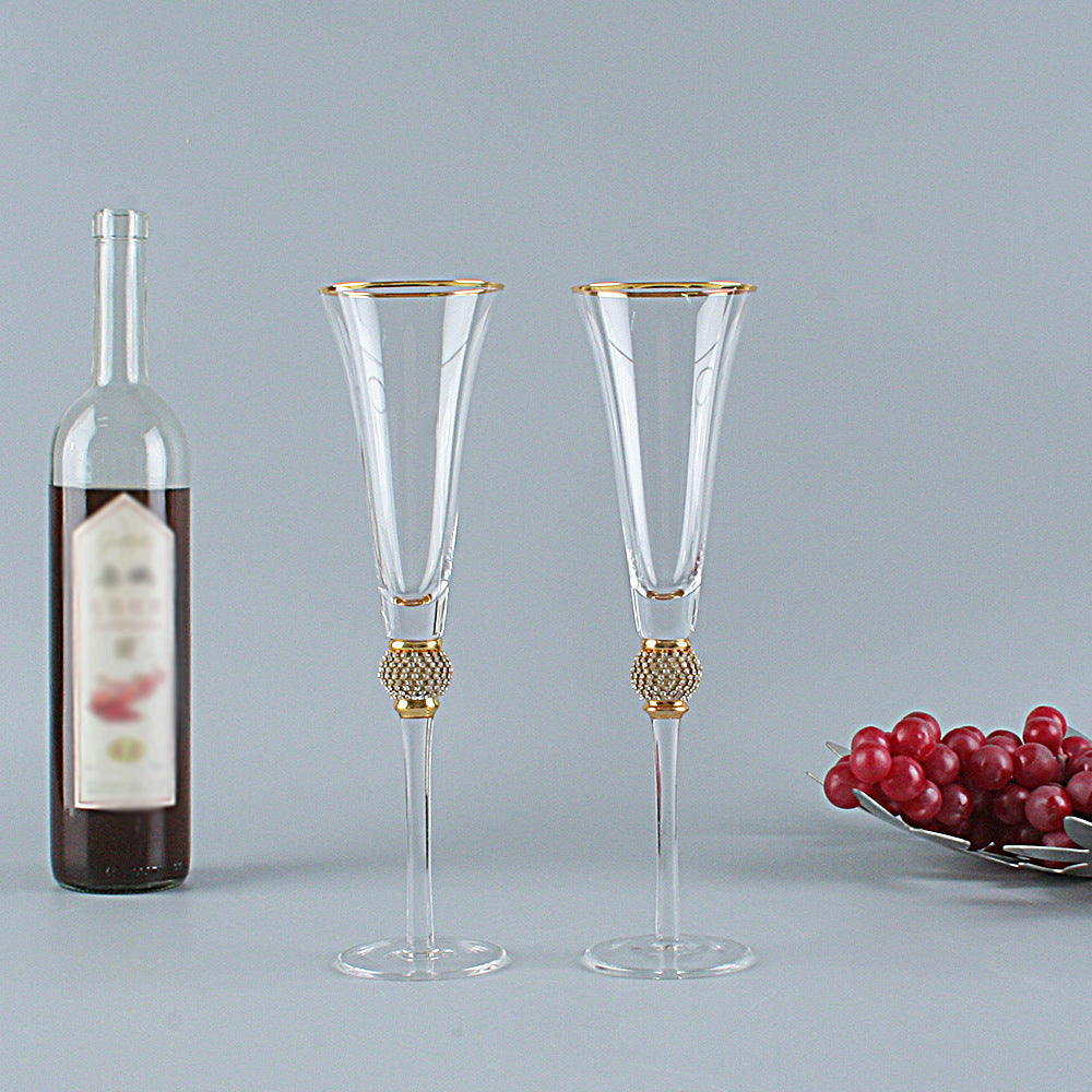 Crystal Cocktail Champagne Enamel Goblet Glass